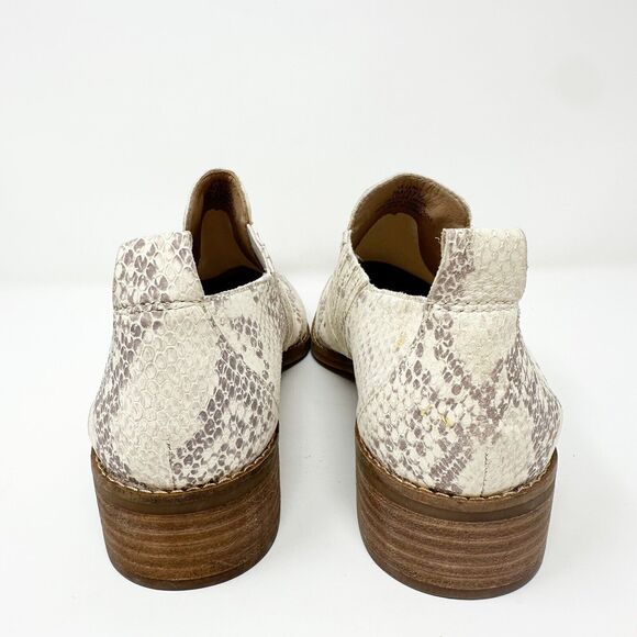 Lucky Brand Lenci Snake Print Leather Slip On Loafers Low Heel Shoes 7M Mob Wife - Picture 5 of 14